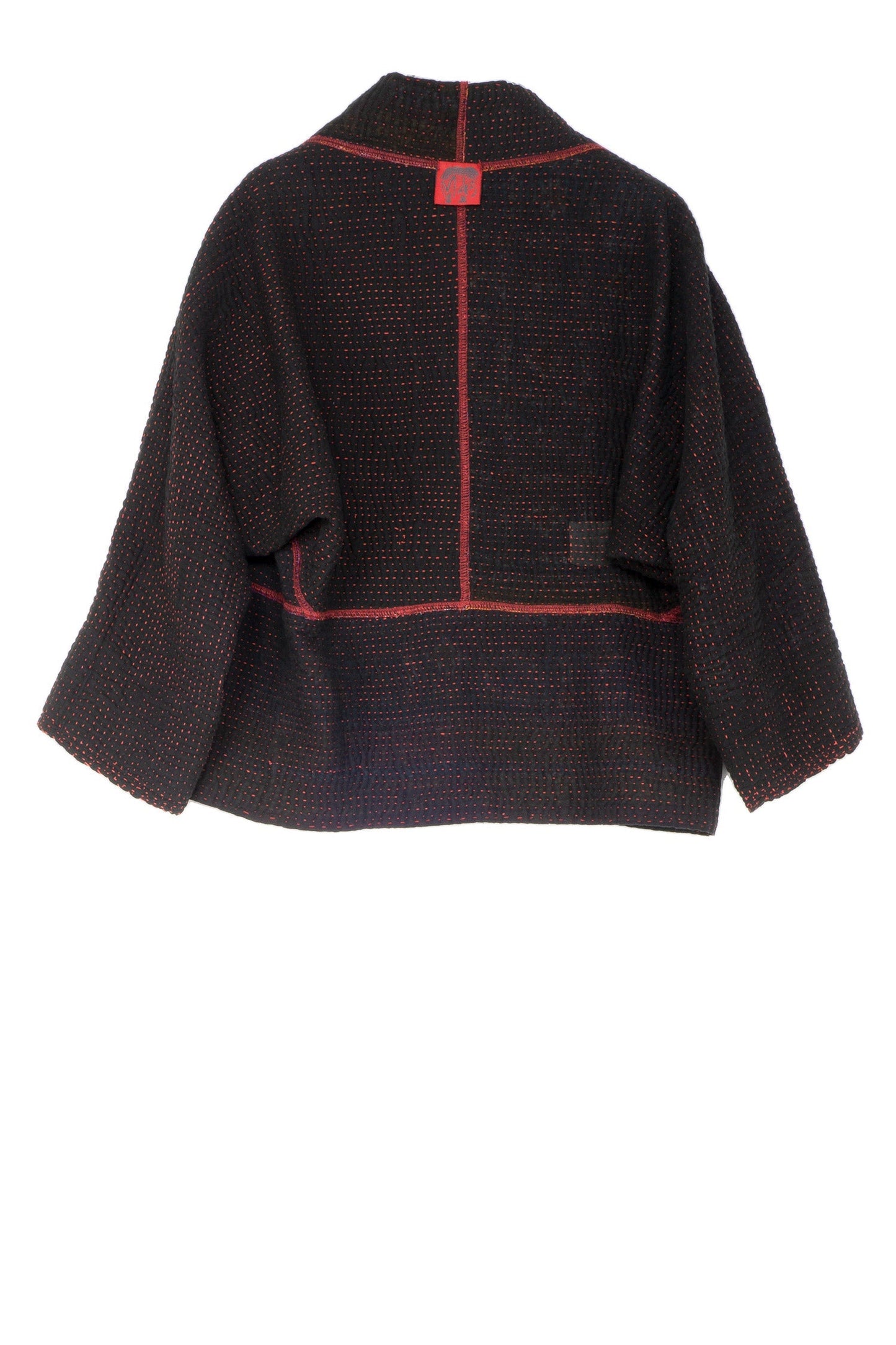 MUJI PATCH KANTHA DOLMAN SHORT JKT - mp4015-blk -