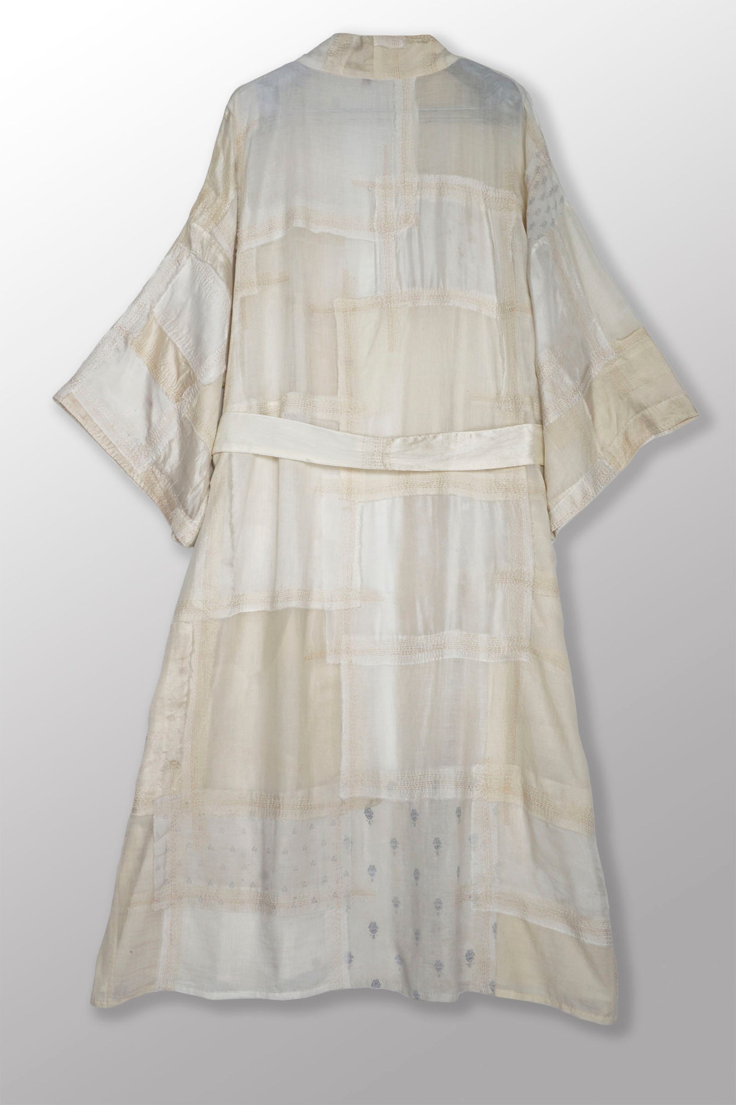 MOSAIC TILE PATCH KANTHA LOUNGE KIMONO - mt1339-ivy -