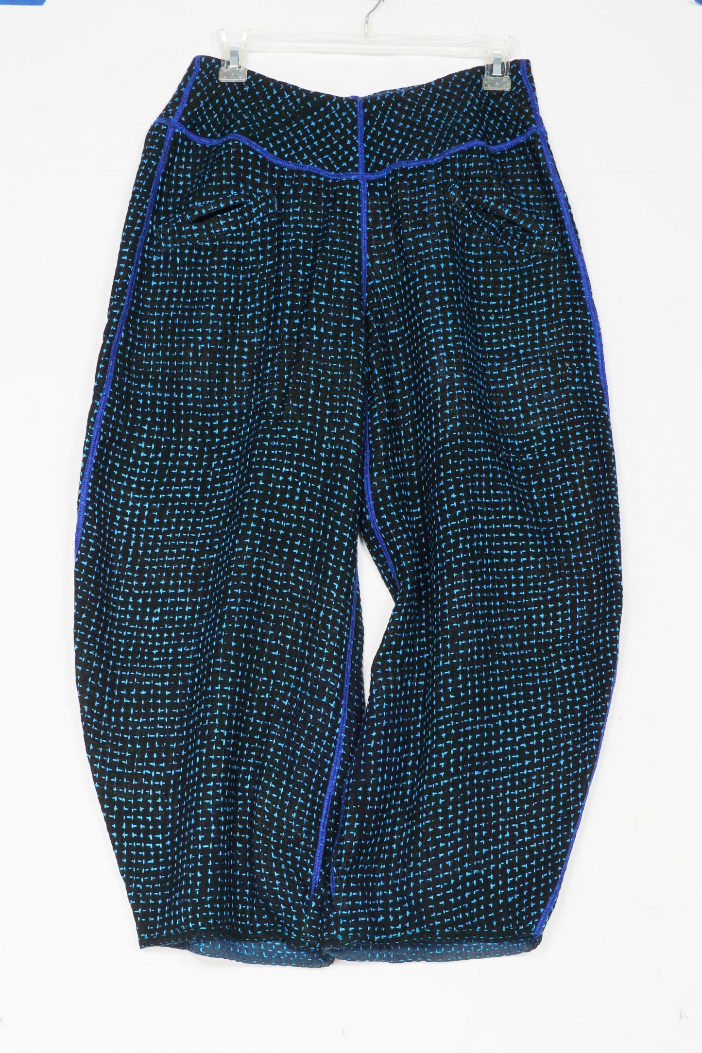 WAFFLE KANTHA LANTERN PANTS - wf3634-blu -