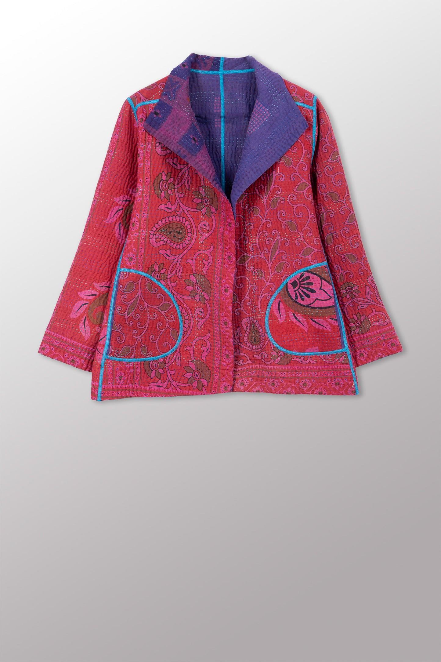 COTTON OVERDYE KANTHA SHORT JKT - ov4007-cfus039m -