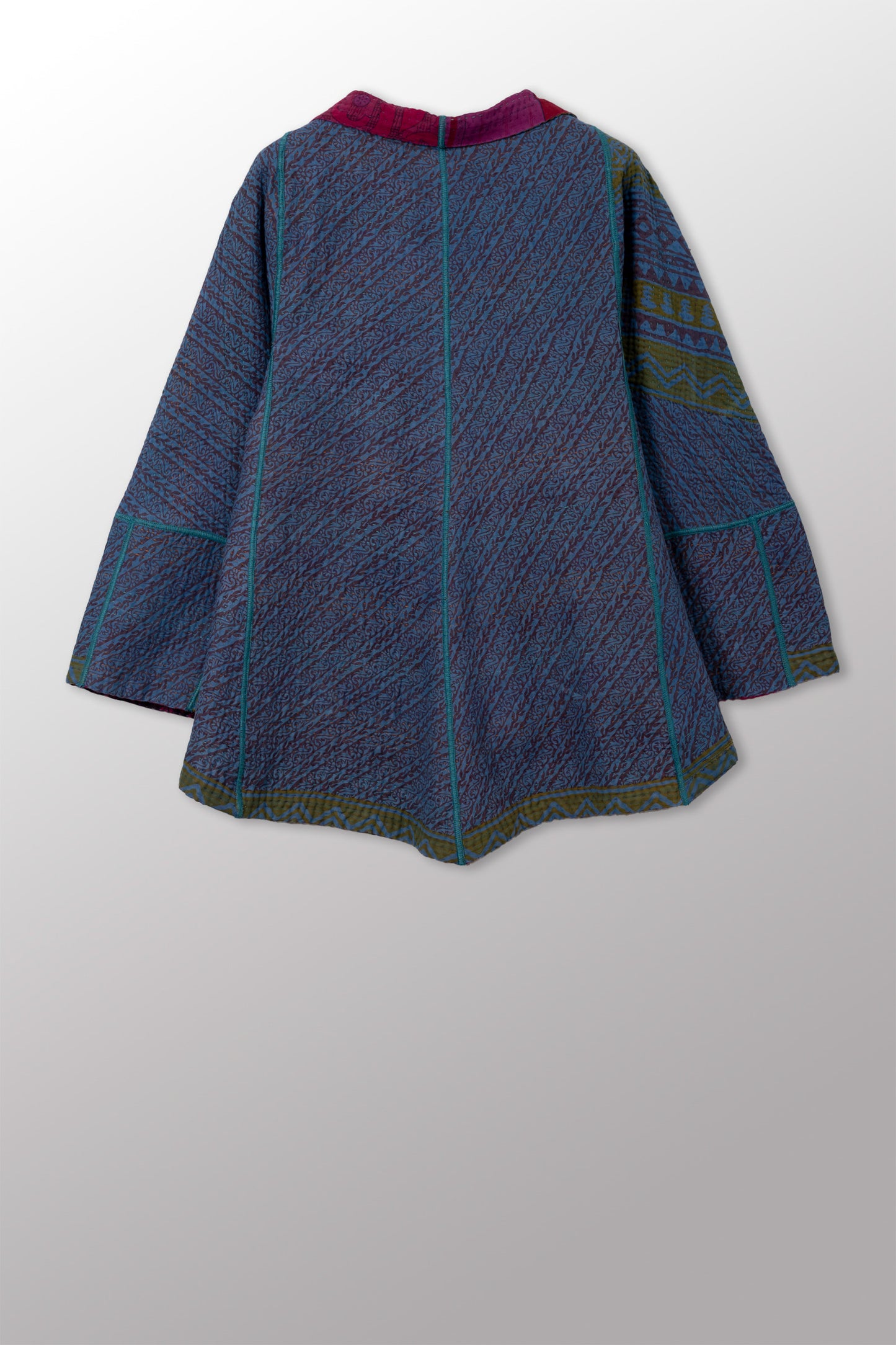 COTTON OVERDYE KANTHA FLARE SHORT JKT - ov4011-cfus002s -