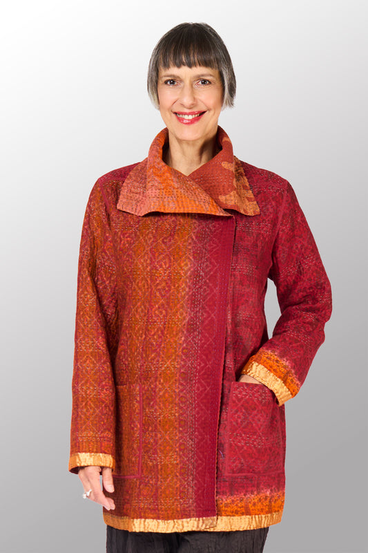 VINTAGE COTTON KANTHA POCKET JKT - cv4002-0223a -