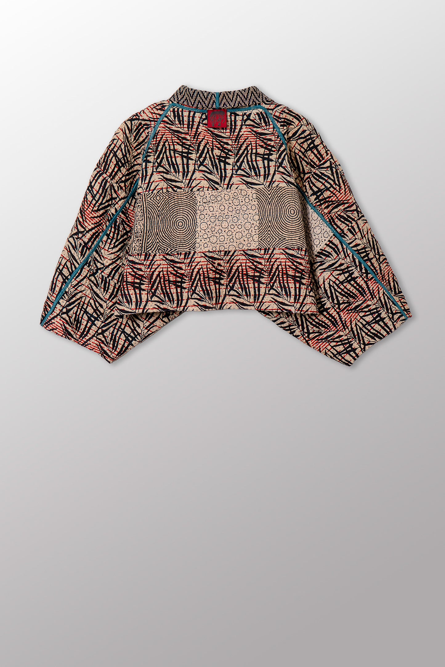 SOHO BAMBOO KANTHA PUFF SLV. SHRUG - bo4062-cblk001a -