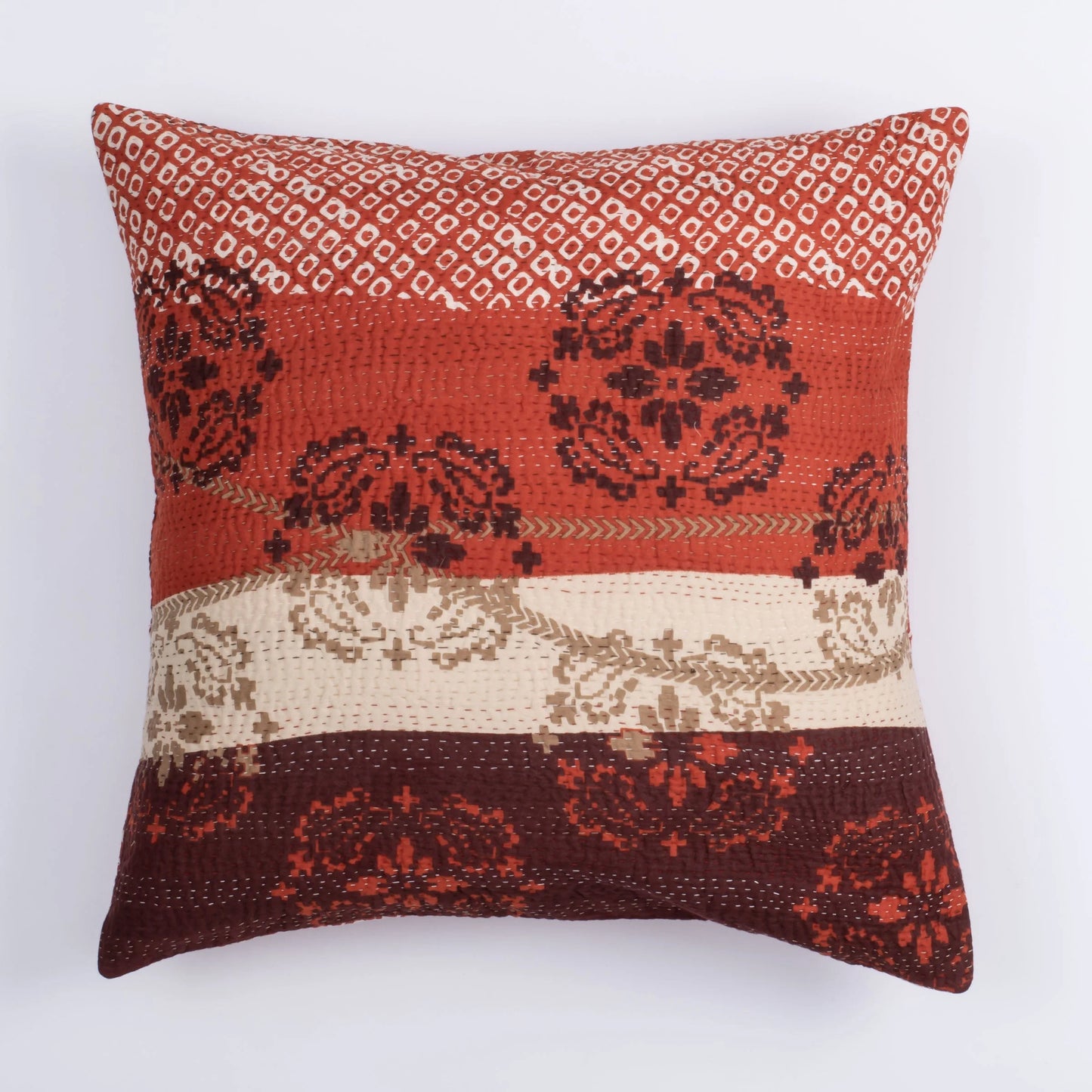 Kimono Print  Black Pillow