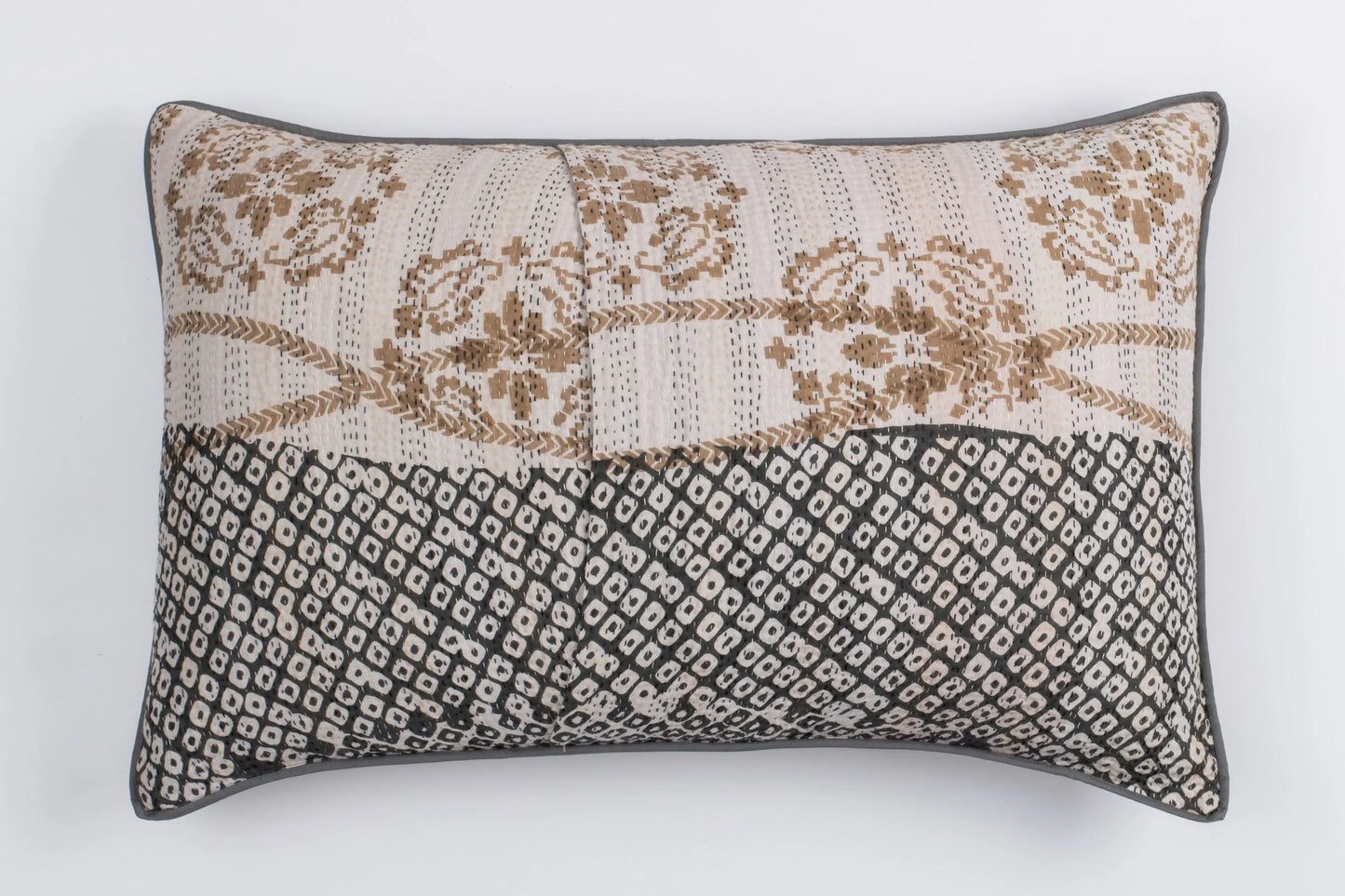 Kimono Print  Black Pillow