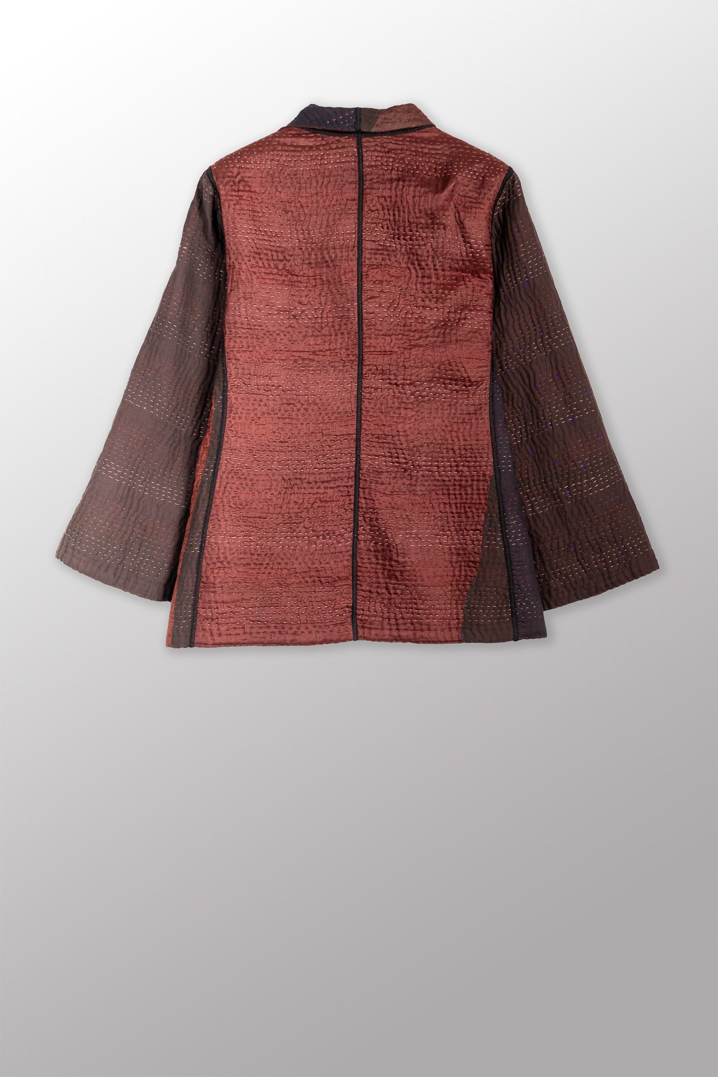 JAIPUR PATCH KANTHA SHORT JKT - jp4007-brn -