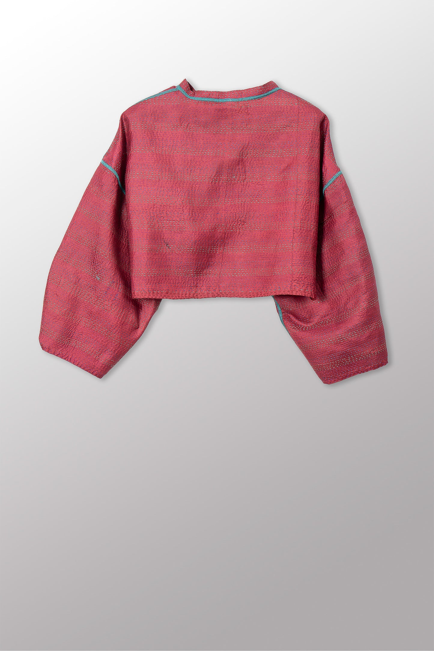 VINTAGE SILK KANTHA SLEEVE JACKET - sv2090-0002m -