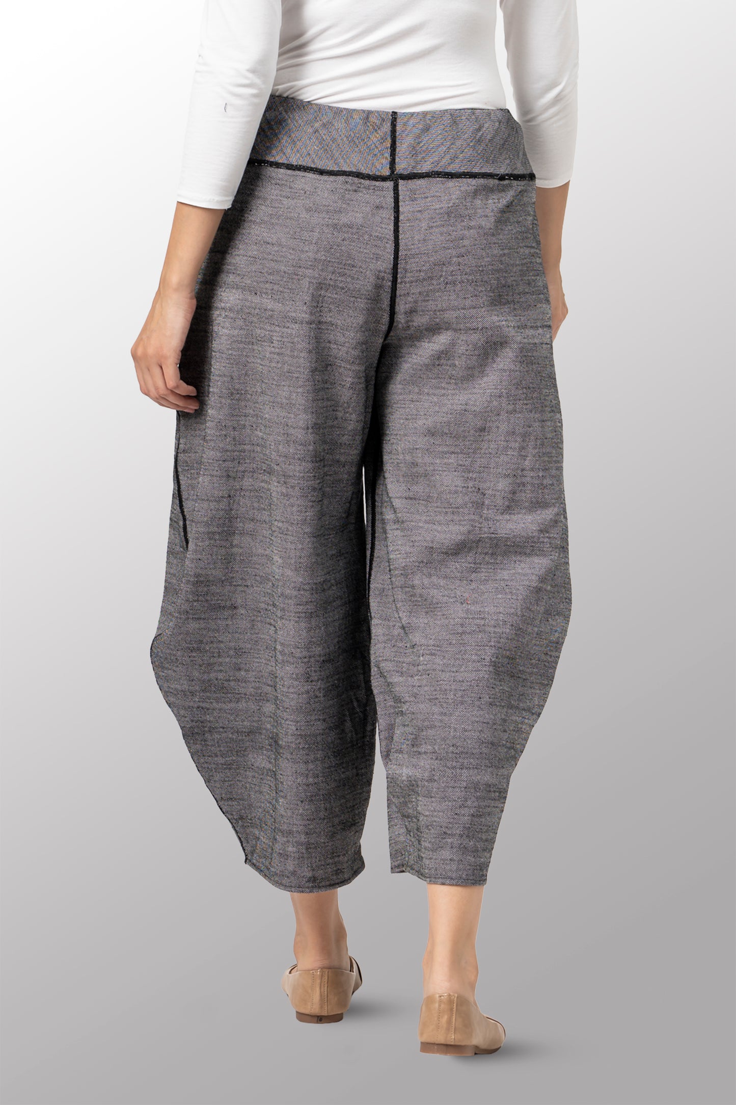 DENIM HAREM PANTS - dn1605-gry -