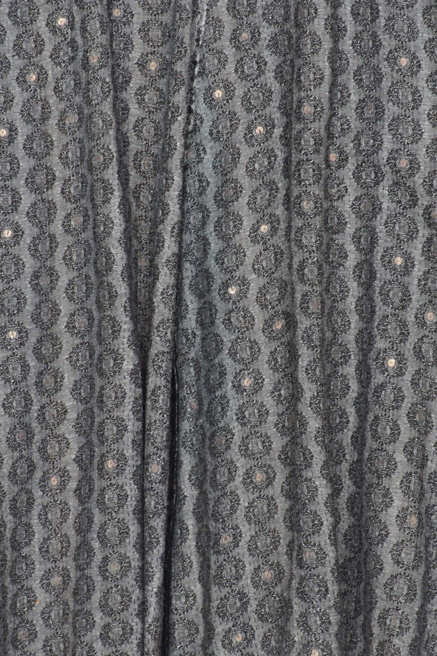 STRIPE FRAYED & HANDWOVEN KANTHA A-LINE DUSTER - ft2311-blk -