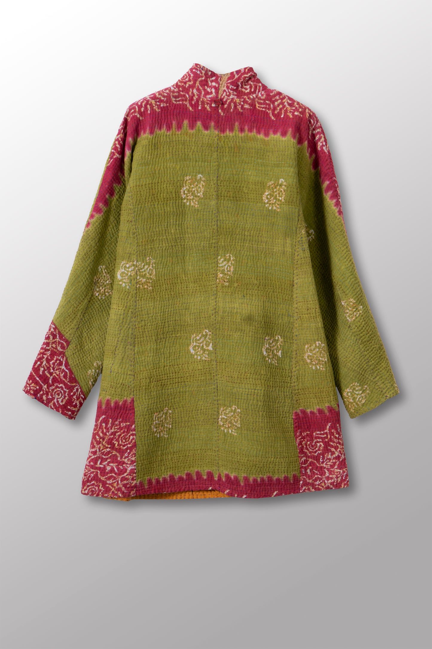 VINTAGE COTTON KANTHA HIGH-NECK TOPPER - cv4045-0048a -