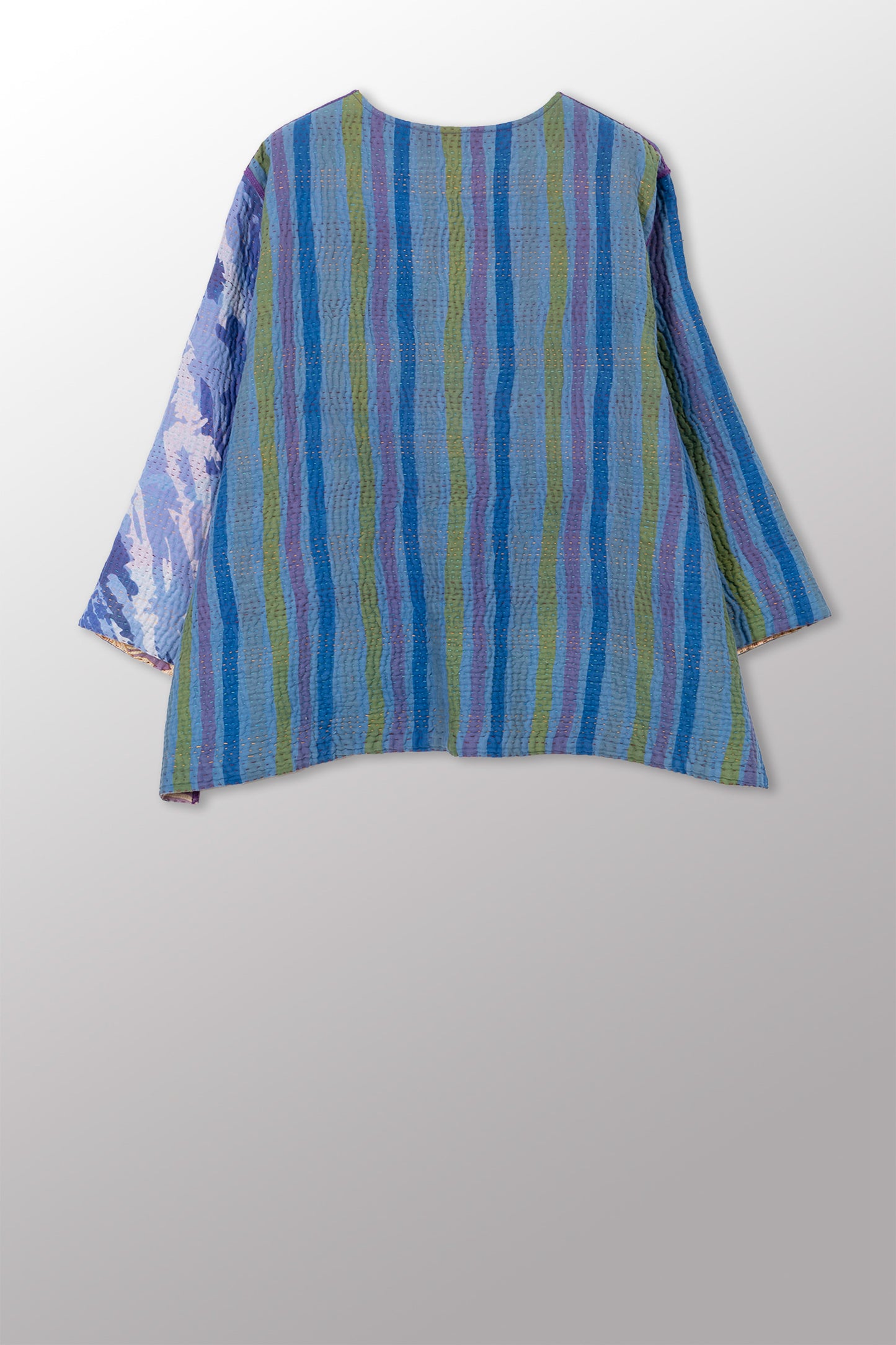 VINTAGE COTTON KANTHA A-LINE SHORT JKT - cv4019-0024a -