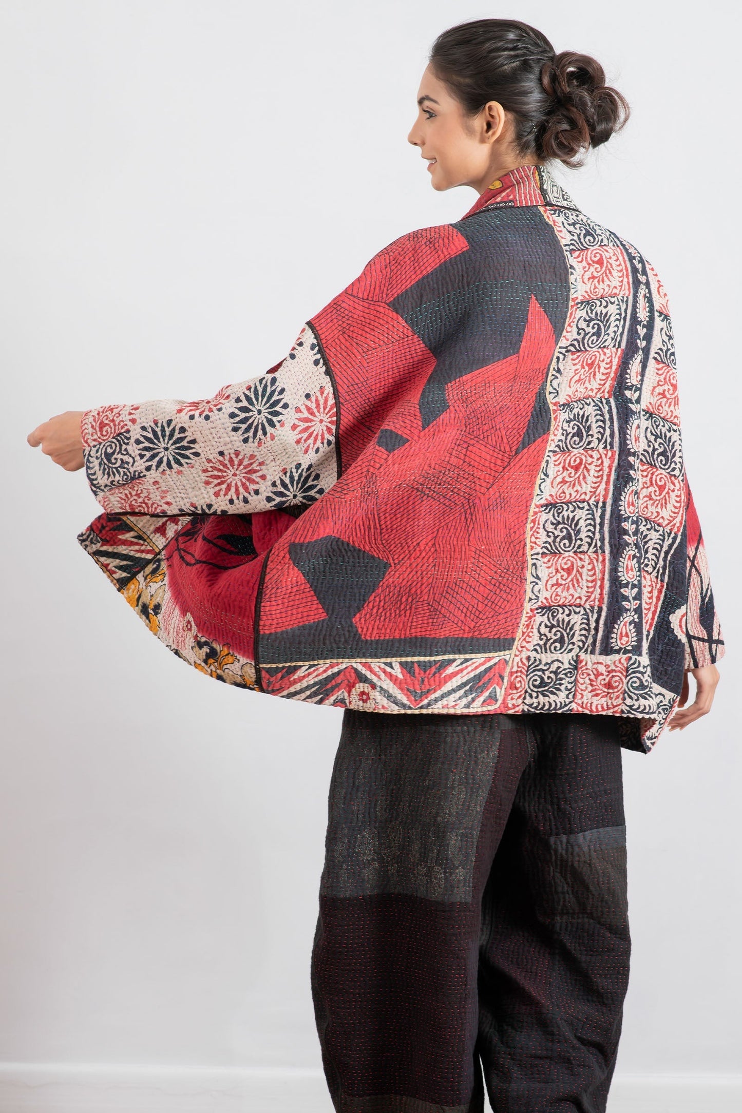 PUZZLE KANTHA BIG POCKET JKT - pz4057-red -