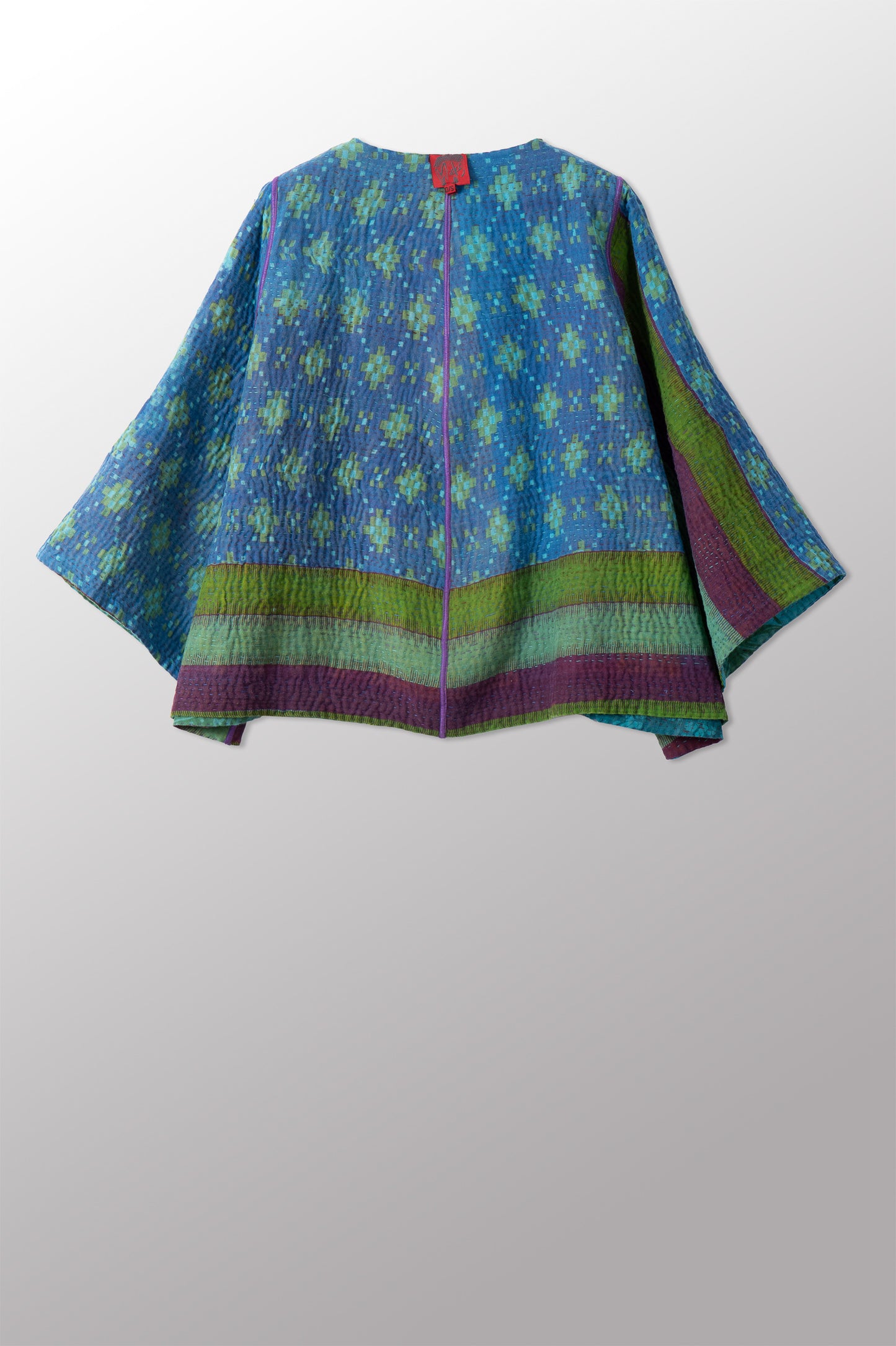 COTTON OVERDYE KANTHA BELL SHAPE JKT - ov4048-ctel008a -