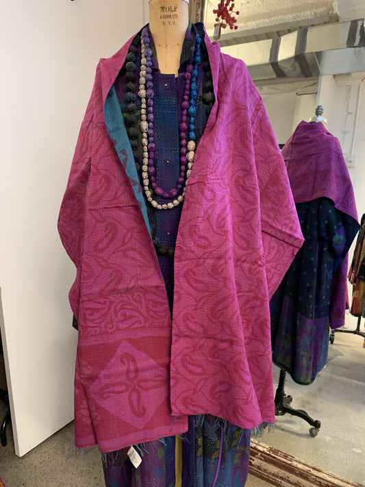 VINTAGE COTTON KANTHA SCARF STANDARD - cv2801-0002a -