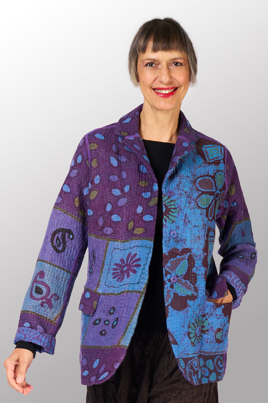 COTTON OVERDYE KANTHA BASIC JKT - ov4052-cblu001m -