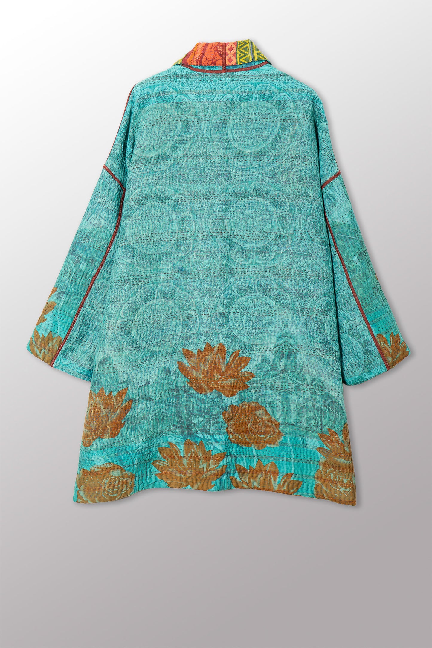 VINTAGE COTTON KANTHA HAORI JKT - cv4068-0023a -