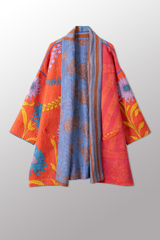 VINTAGE COTTON KANTHA HAORI JKT - cv4068-0011a -