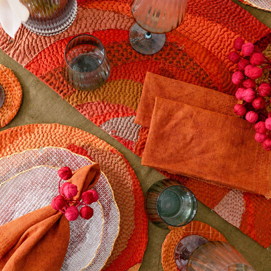 Sage Kantha  Napkin Ring