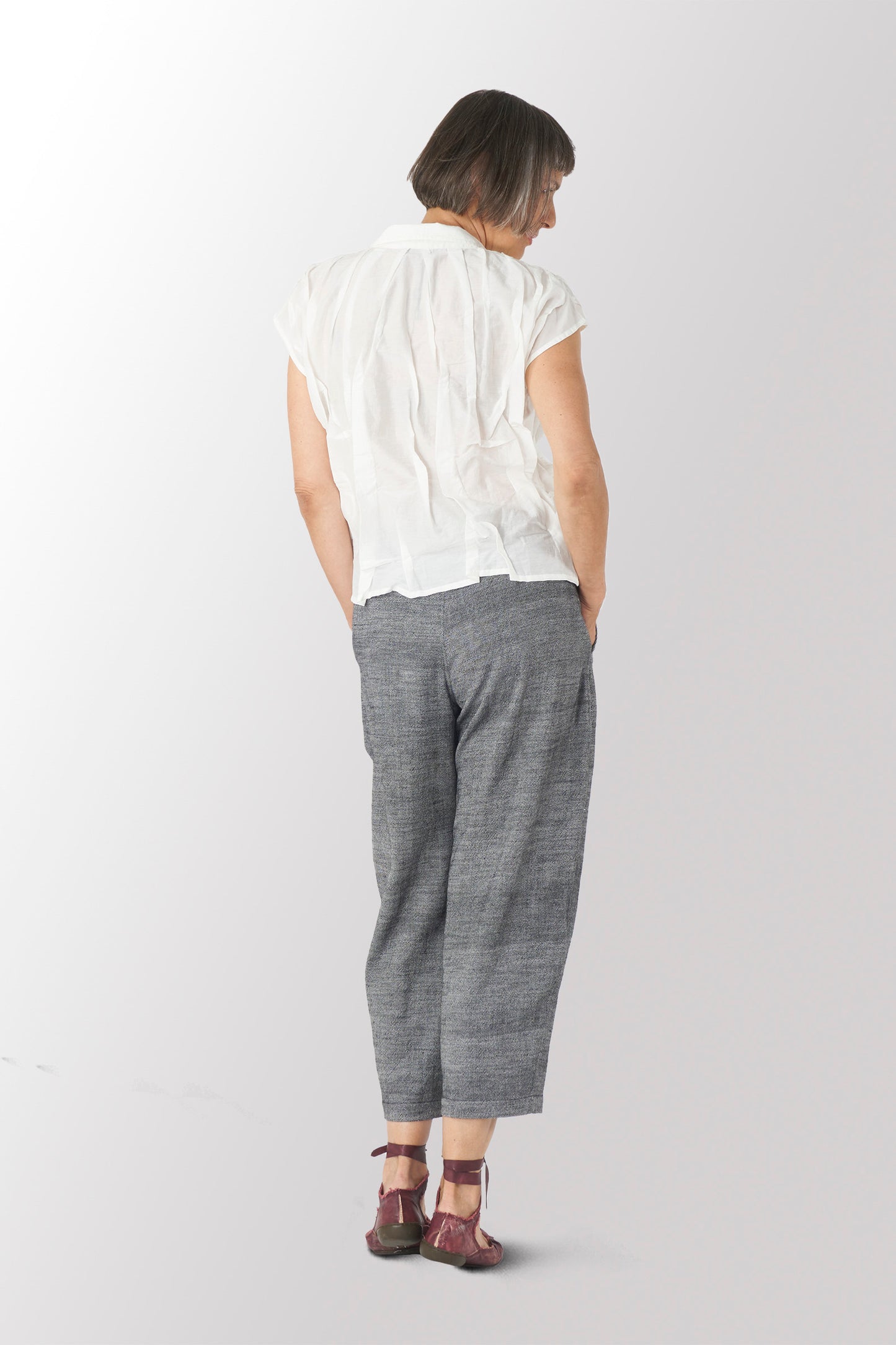 DENIM BAGGY PANTS - dn1640-gry -