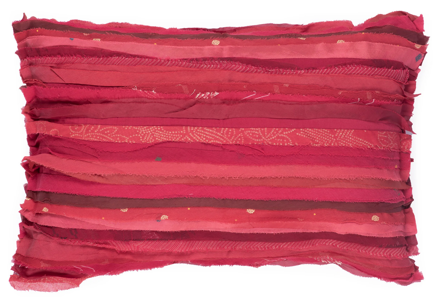 Wavy Stripe Patch Pillow Sham -Red -