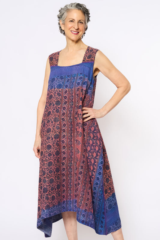 VINTAGE COTTON KANTHA TENT DRESS - cv2413-0034a -