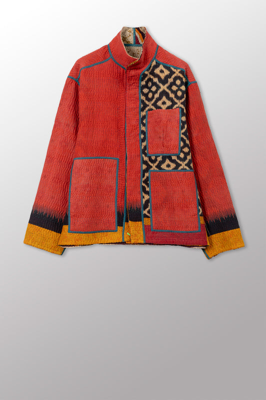 VINTAGE COTTON KANTHA MEN'S BLOUSON - cv4040-0032m -