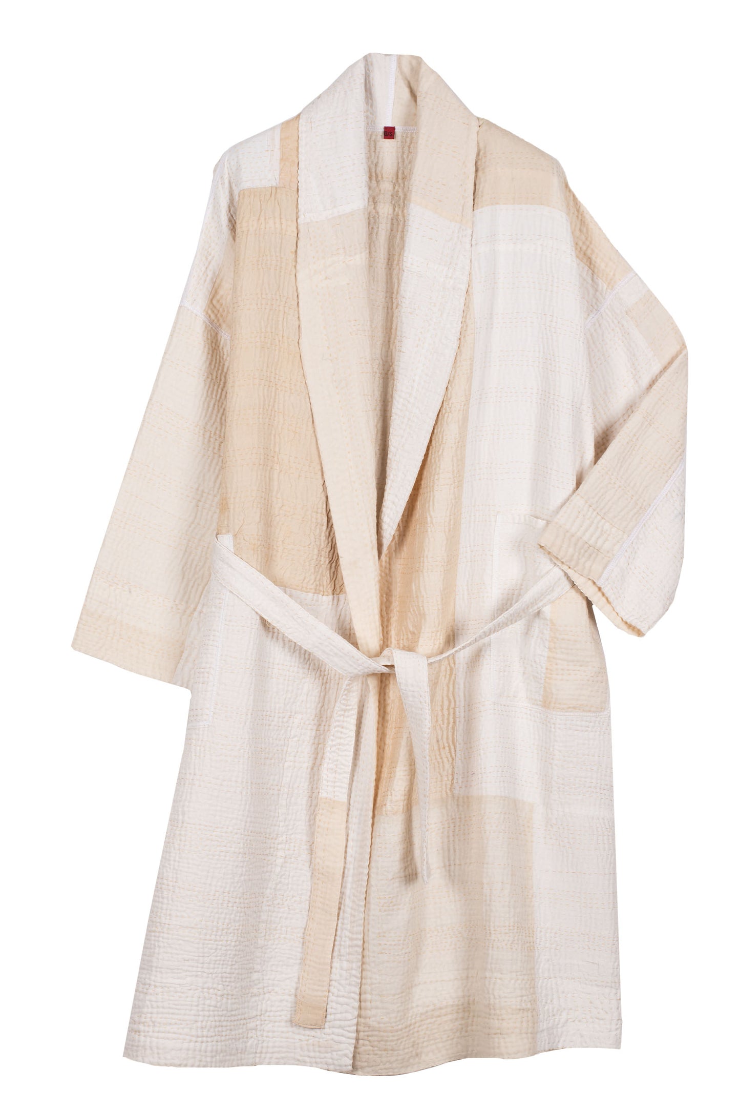 JAIPUR WHITE KANTHA SIMPLE ROBE - jw4334-ivy -