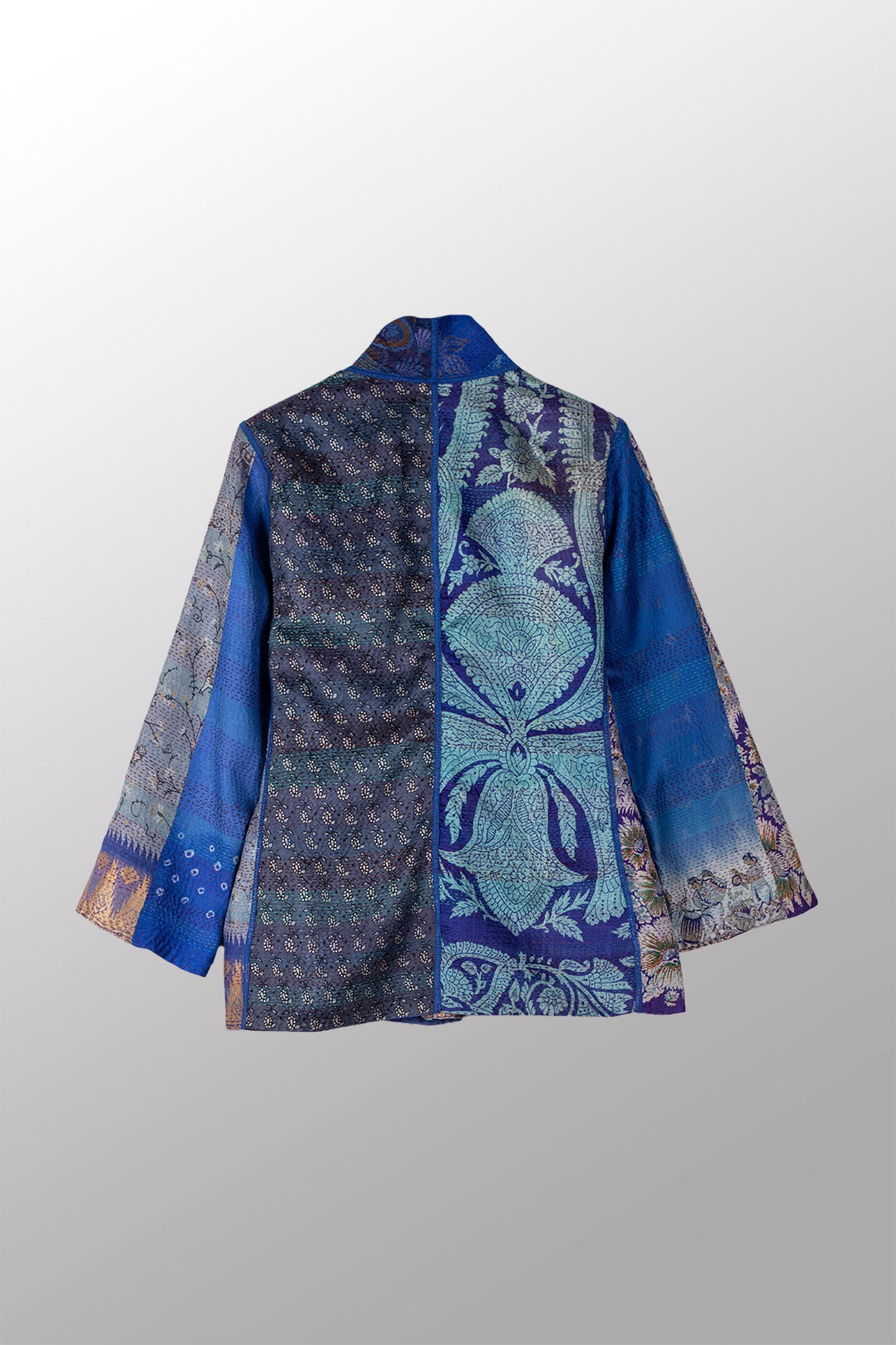 VINTAGE SILK KANTHA SHORT JKT - sv2007-0047s -