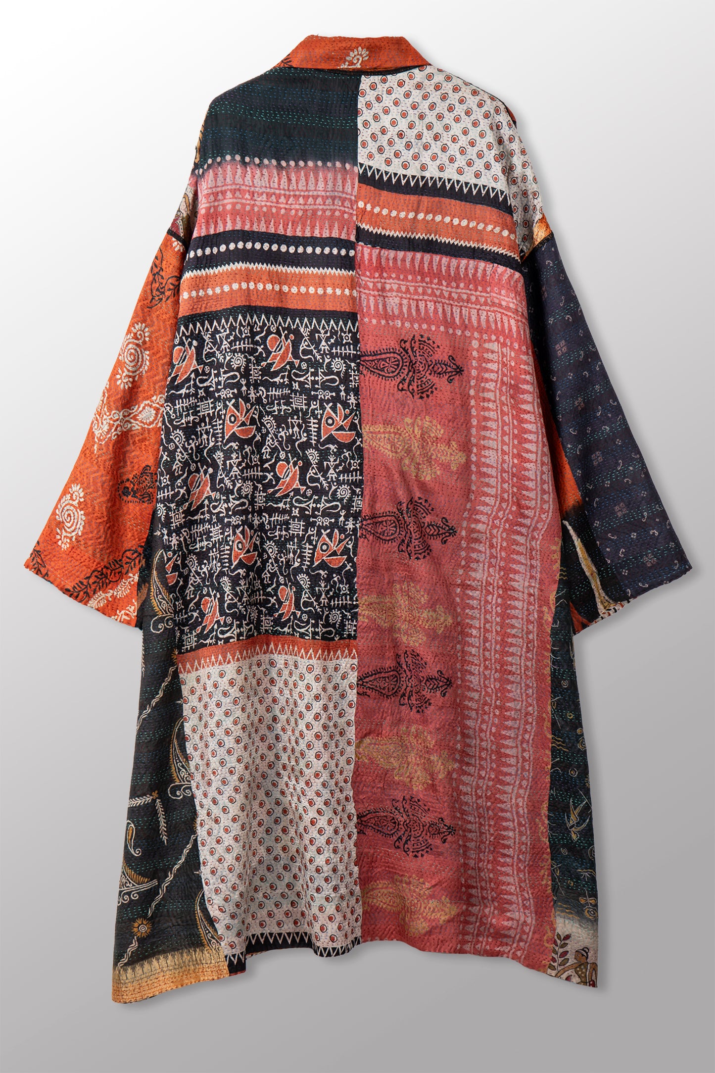 VINTAGE SILK KANTHA NEW OVERSIZED COAT - sv2342-0008a -