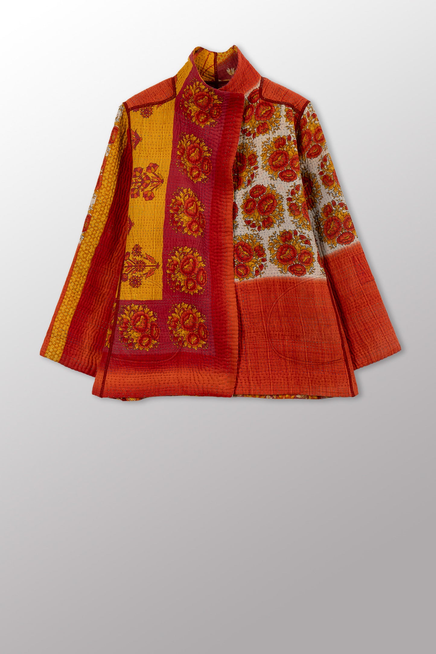 VINTAGE COTTON KANTHA SHORT JKT - cv4007-0350m -
