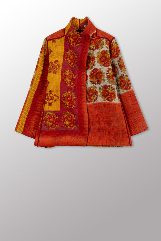 VINTAGE COTTON KANTHA SHORT JKT - cv4007-0350m -