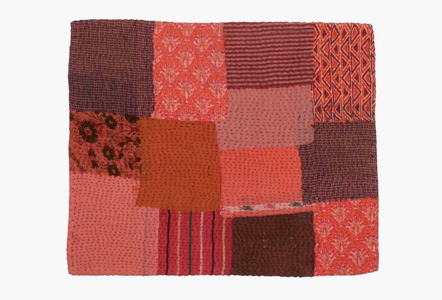 Ombre Patch Handmade Placemats -Orange (Set of 2)