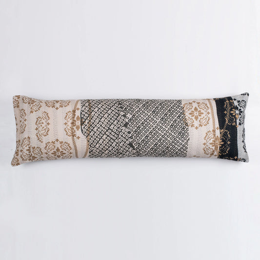 Cotton Ombre Handmade Kantha Lumber Pillow -Black
