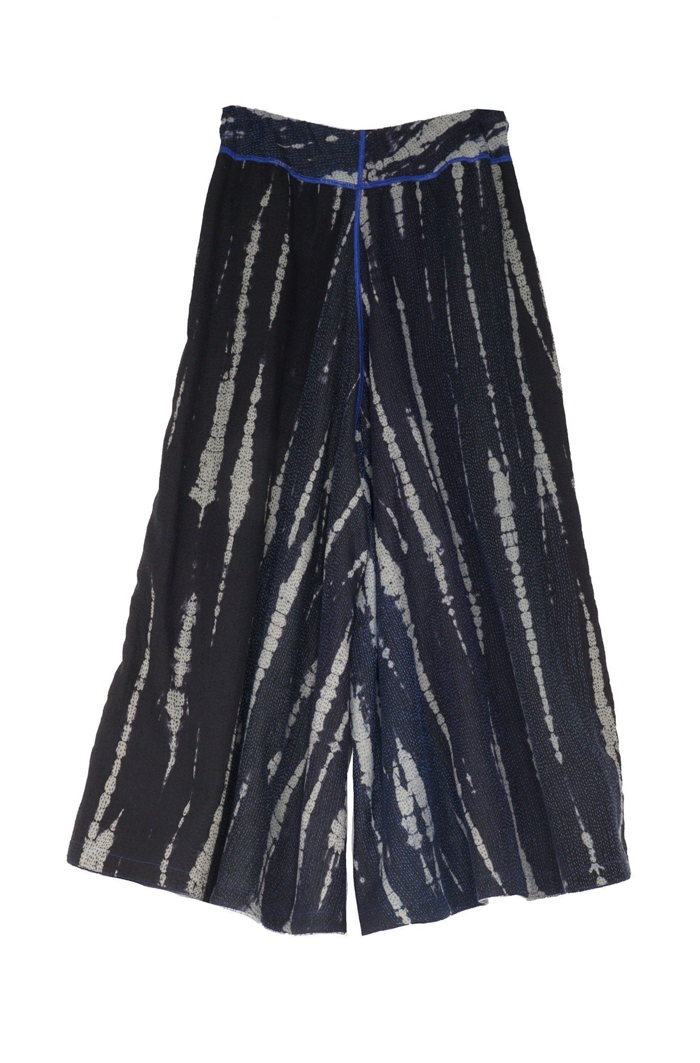 SERPENT PRINT KANTHA WIDE LEG PANTS - sp2623-blk -