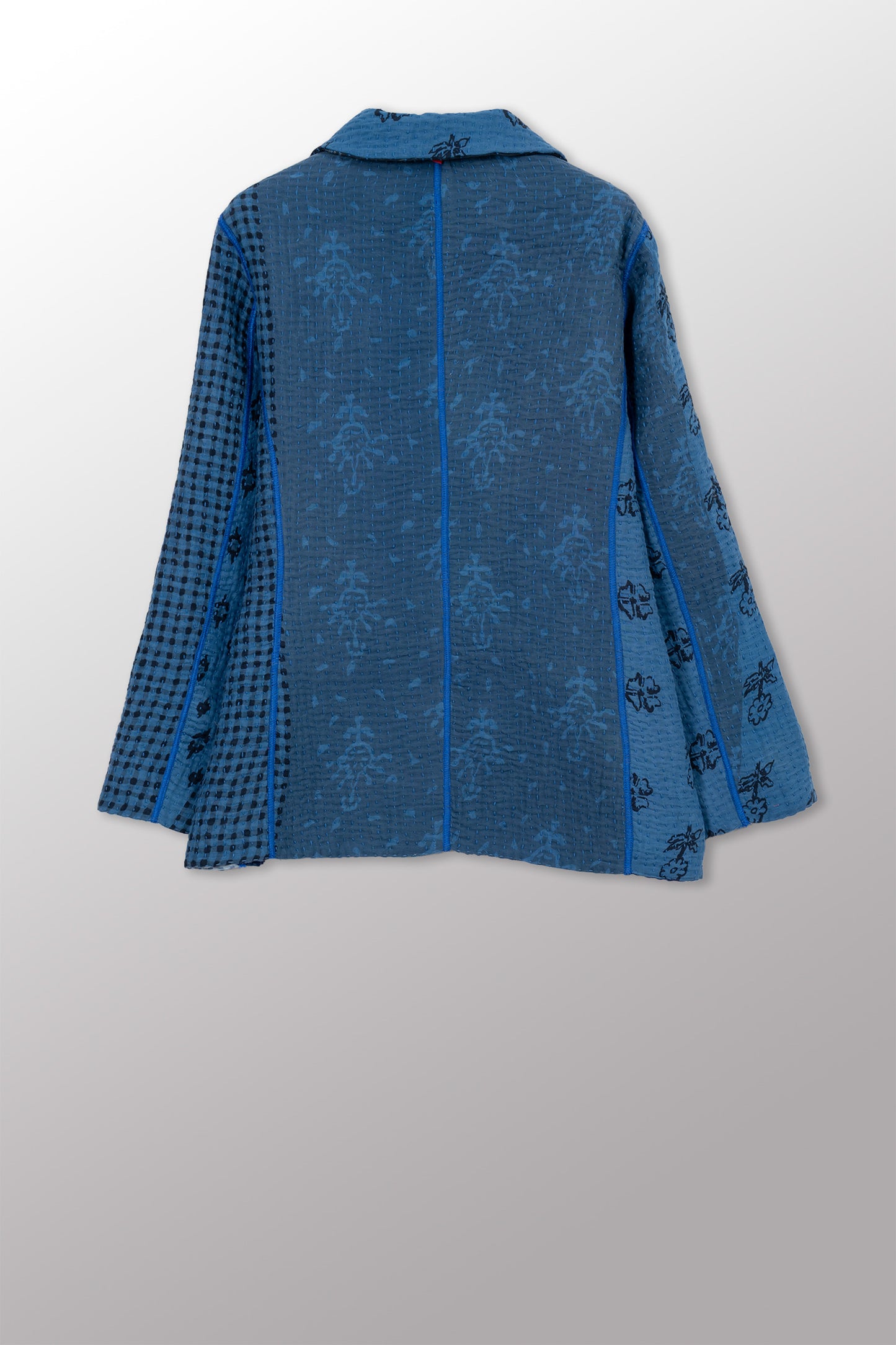 BBK PATCH KANTHA BASIC JACKET - bl-bbp4052-nvy -
