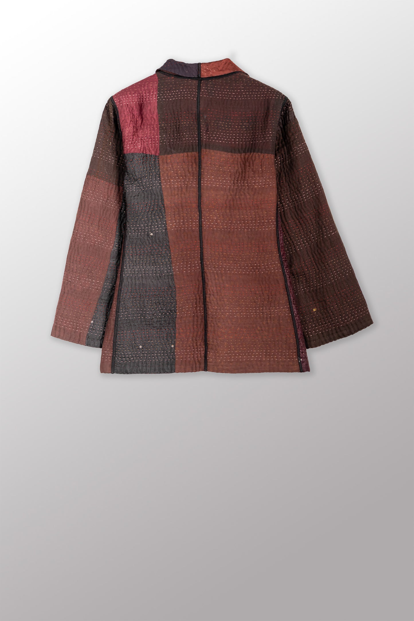 JAIPUR PATCH KANTHA SHORT JKT - jp4007-brn -