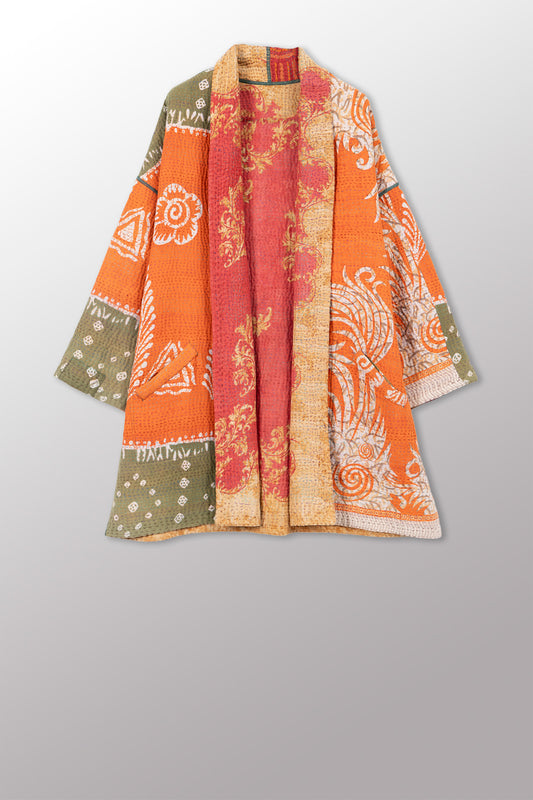 VINTAGE COTTON KANTHA HAORI JKT - cv4068-0028a -