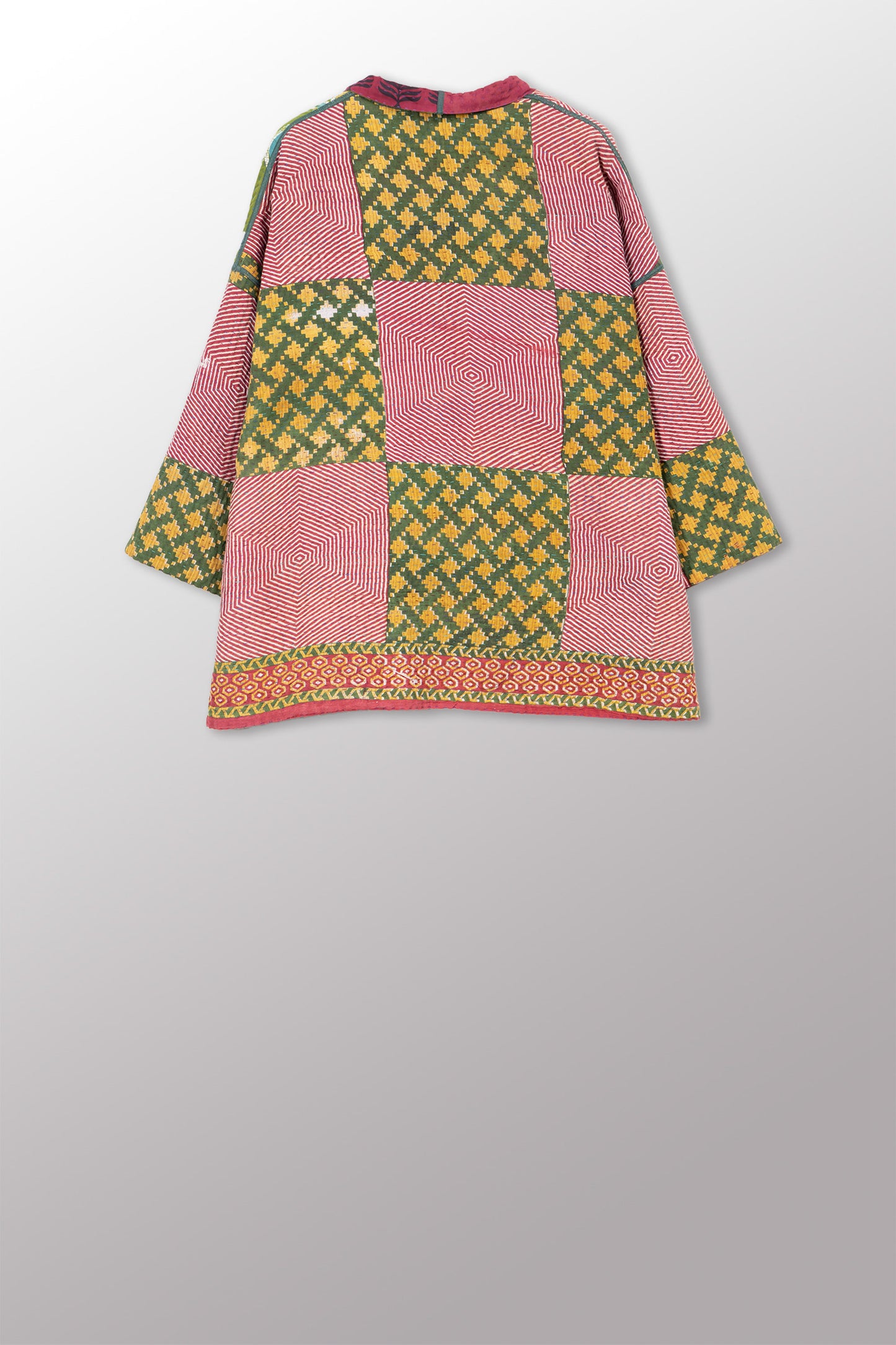 VINTAGE COTTON KANTHA MINI KIMONO JKT - cv4055-0058a -