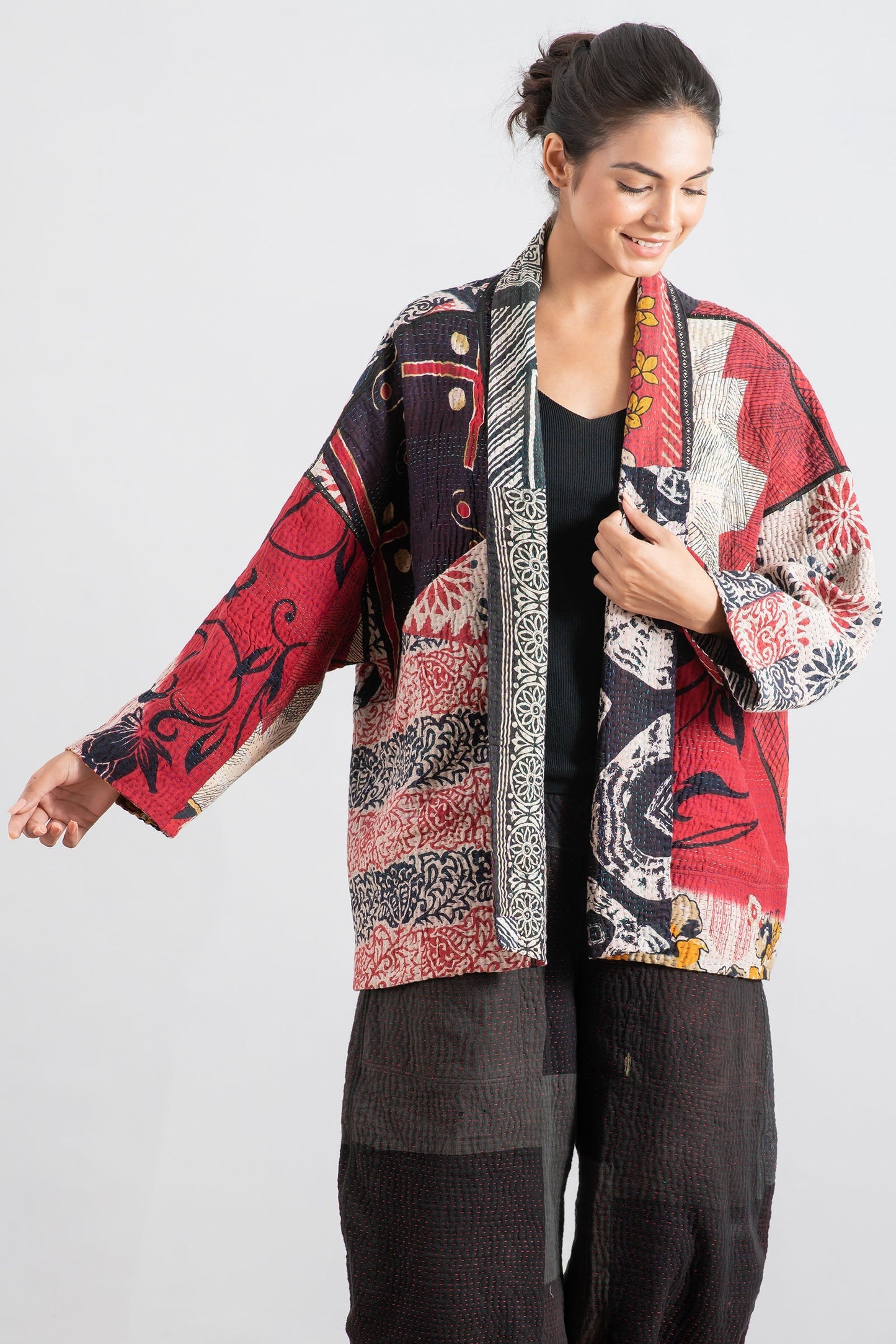 PUZZLE KANTHA BIG POCKET JKT - pz4057-red -