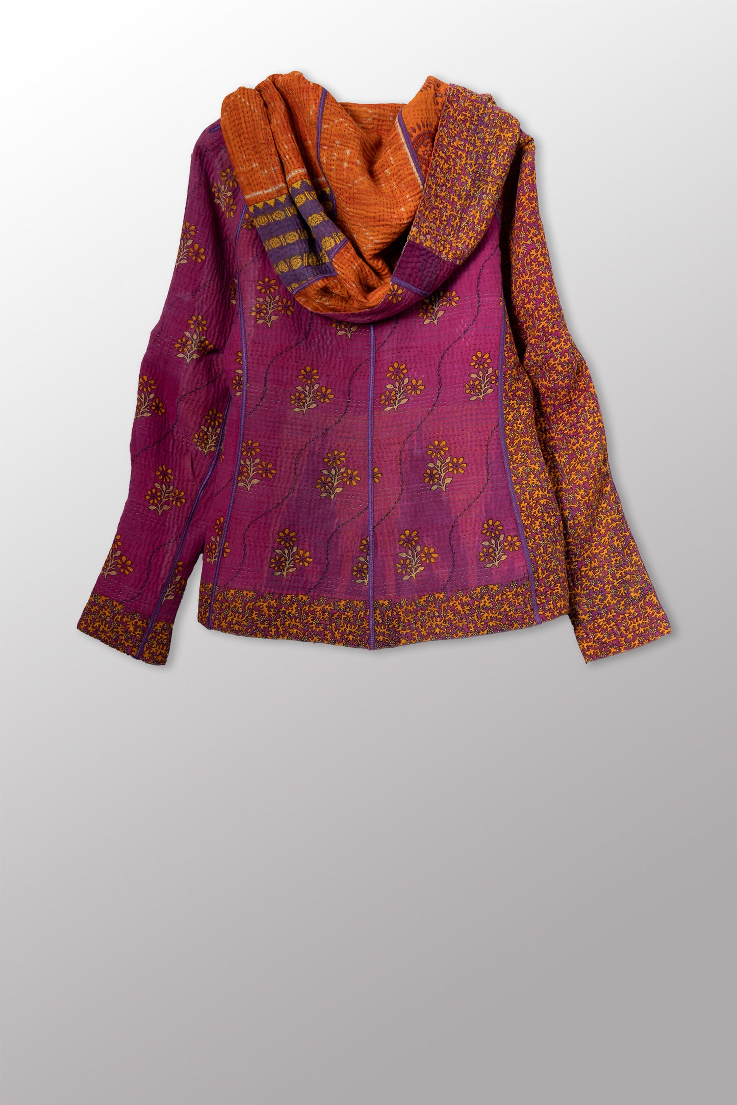 VINTAGE COTTON KANTHA HOODIE JKT - cv4036-0028s -