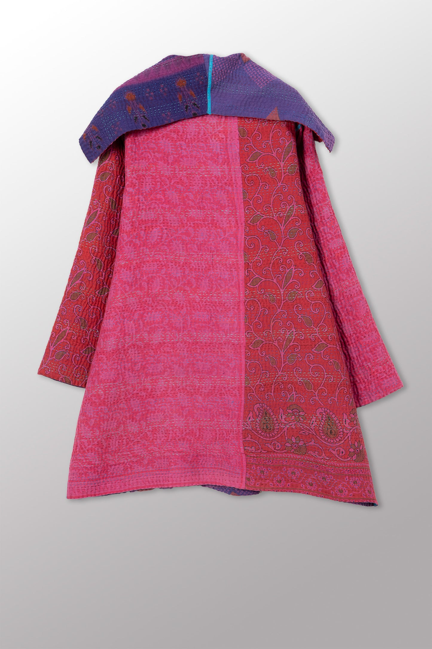 COTTON OVERDYE KANTHA POCKET COAT - ov4301-cfus001a -