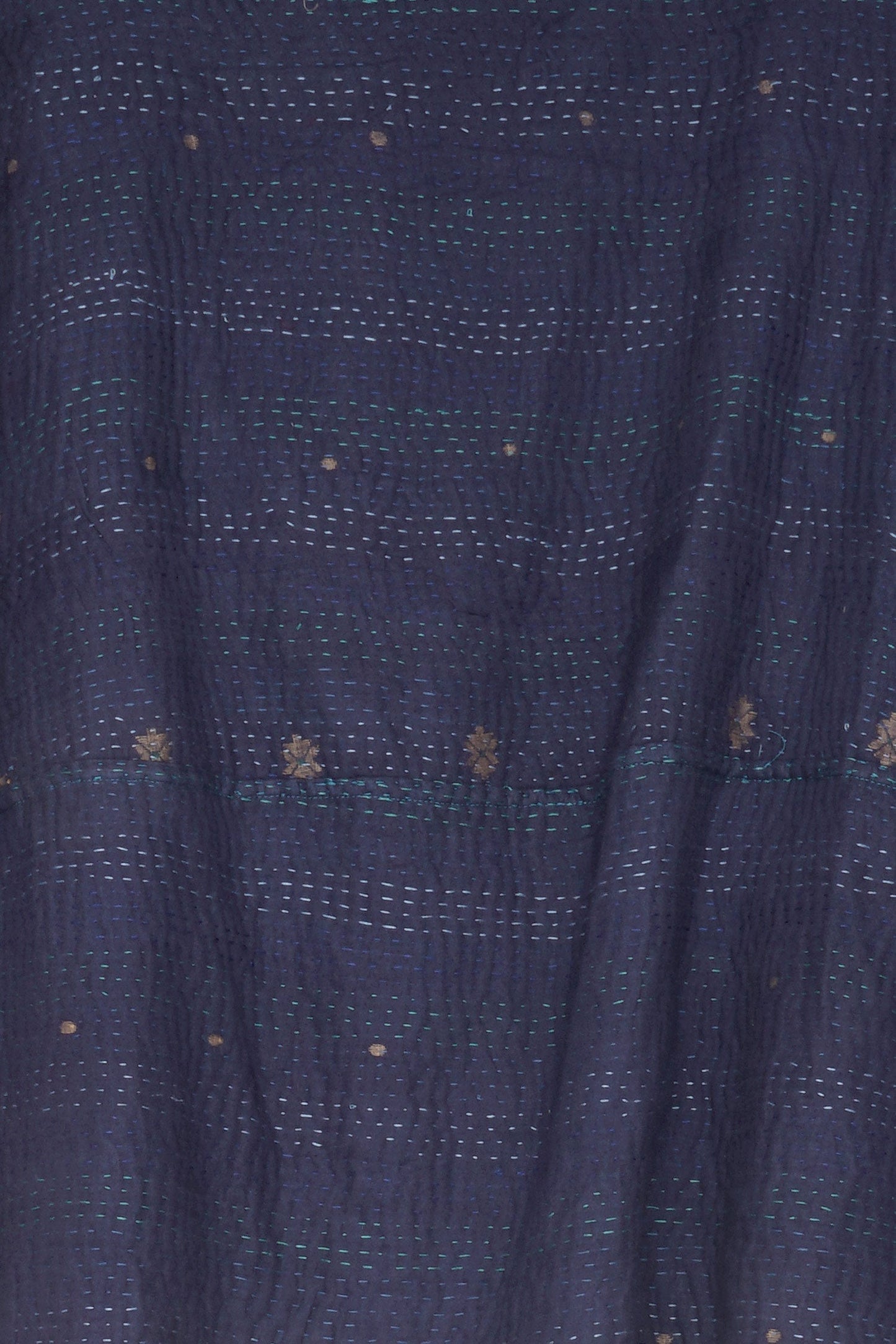MONOTONE TWILIGHT PRINT KANTHA CREW NECK POCKET JKT - tp4025-blu -