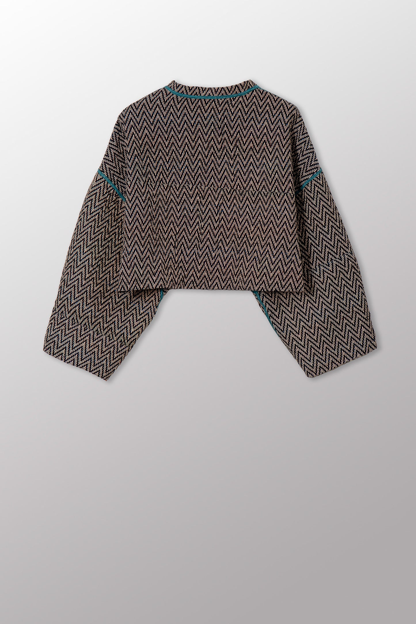 SOHO BAMBOO KANTHA SLEEVE JACKET - bo4090-blk -