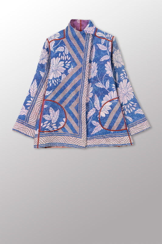 VINTAGE COTTON KANTHA SHORT JKT - cv4007-0352m -