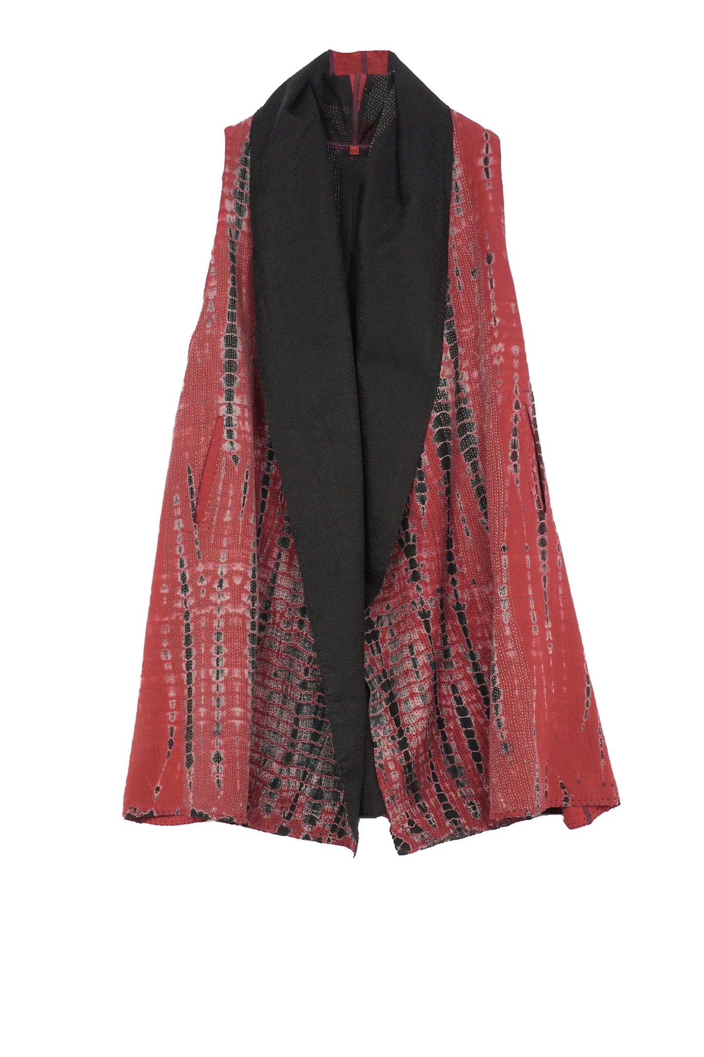 SERPENT PRINT KANTHA A-LINE VEST - sp2203-red -
