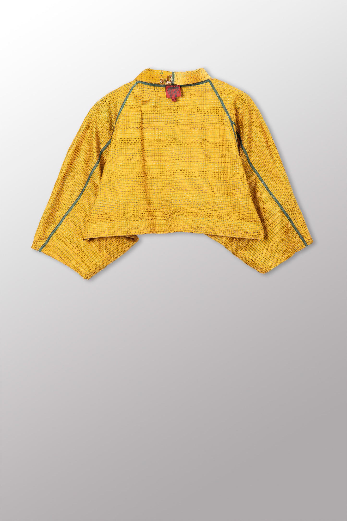 VINTAGE SILK KANTHA PUFF SLV. SHRUG - sv2062-0020a -