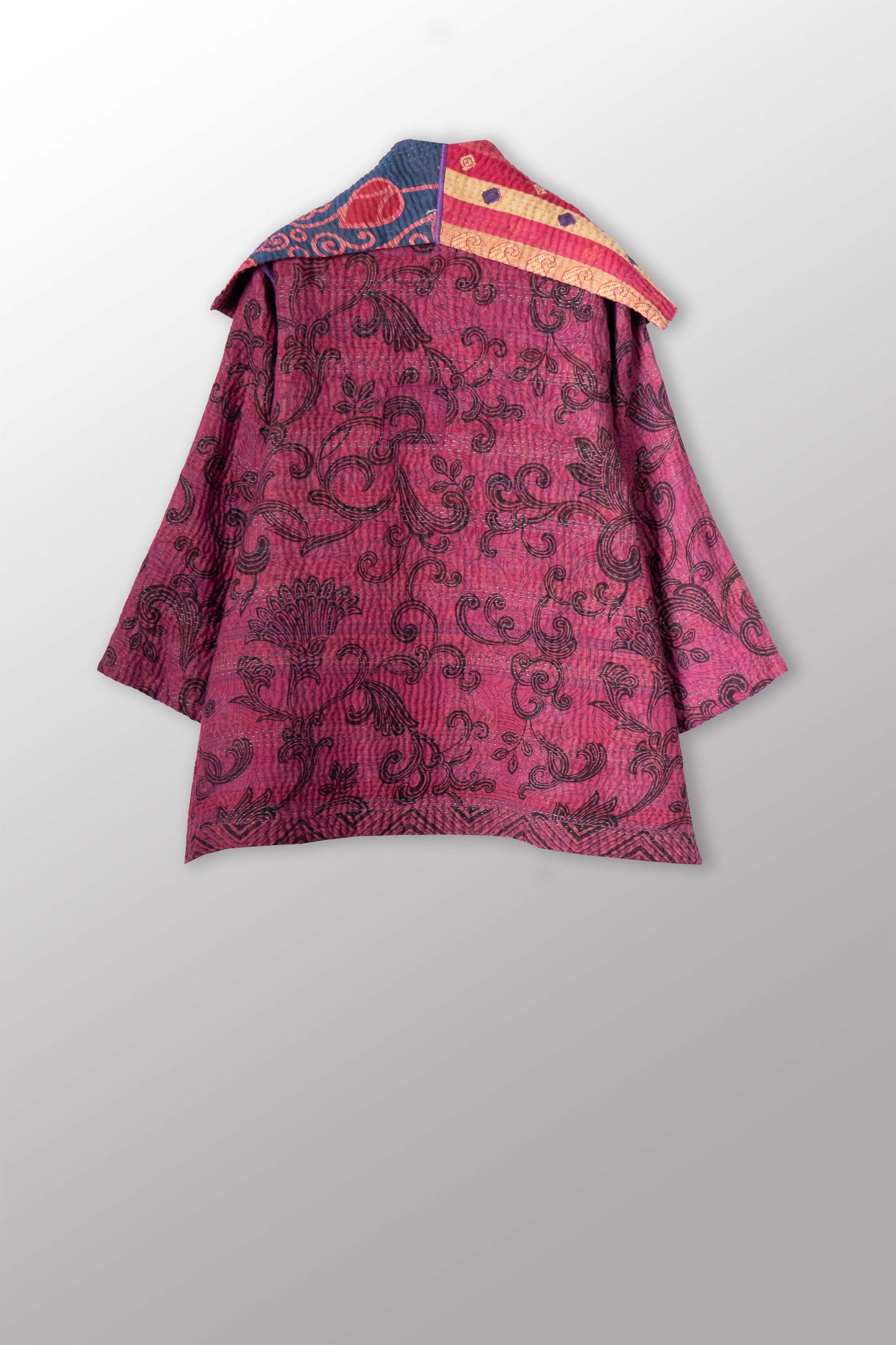 VINTAGE COTTON KANTHA FLARE JKT - cv4010-0165a -