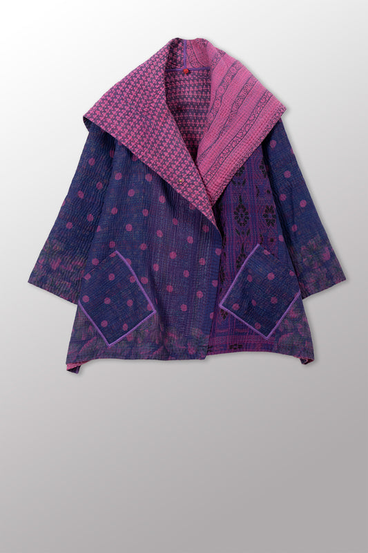 COTTON OVERDYE KANTHA FLARE JKT - ov4010-cfus010a -