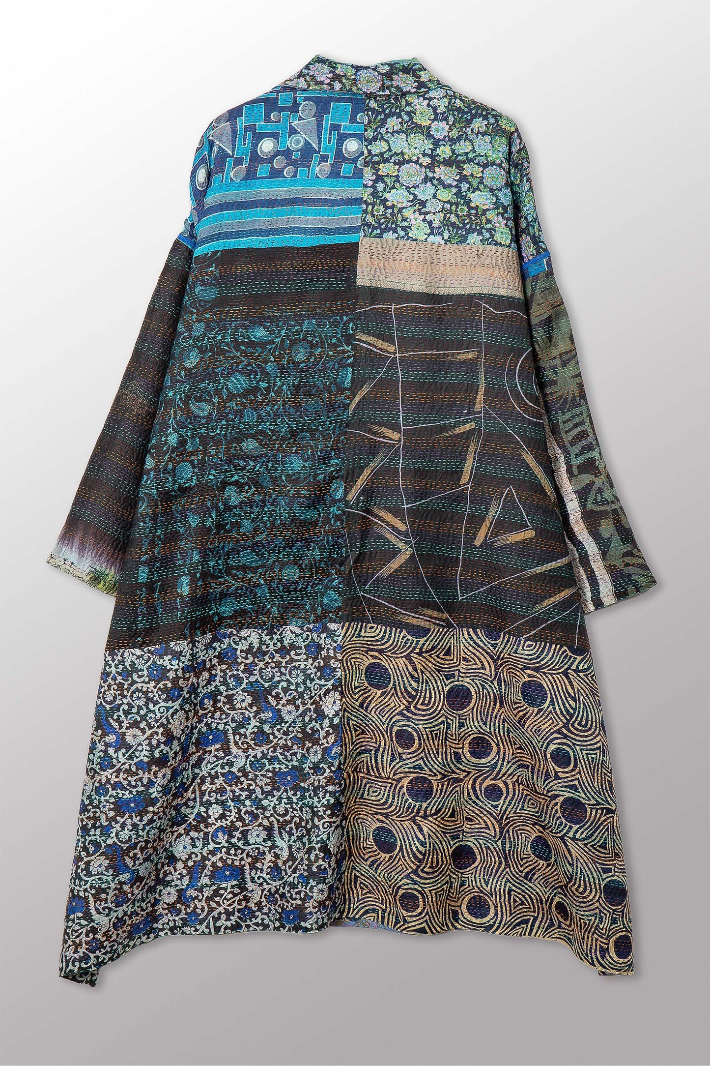 VINTAGE SILK KANTHA NEW OVERSIZED COAT - sv2342-0011a -