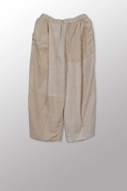 JAIPUR WHITE KANTHA BAGGY PANTS - jw2642-ivy -